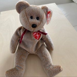 1999 Signature Bear, Beanie Baby teddy bear in great condition